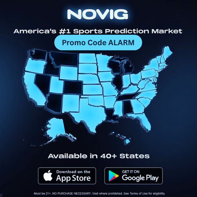 Spend $5, Get $50, one of the best deals right now‼️

Interested in Novig for College Football Today? Check out these features:

⚡ Zero house edge
🌎Available in 40+ states
💸 Better returns
🏆 Player-first experience

Use the link⬇️or Promo Code ALARM⏰

fantasyalarm.com/novig