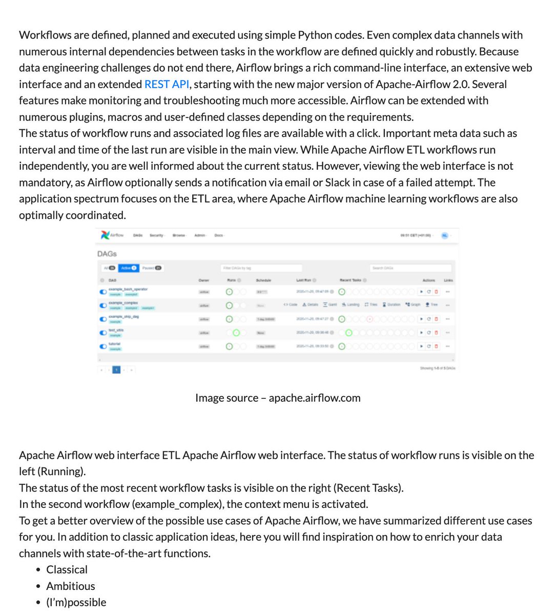 gp_pulipaka's tweet image. #ApacheAirflow used: ETL. #BigData #Analytics #DataScience #AI #MachineLearning #IoT #IIoT #Python #RStats #TensorFlow #Java #JavaScript #ReactJS #CloudComputing #Serverless #DataScientist #Linux #Programming #Coding #100DaysofCode
geni.us/Apache-Airflow
