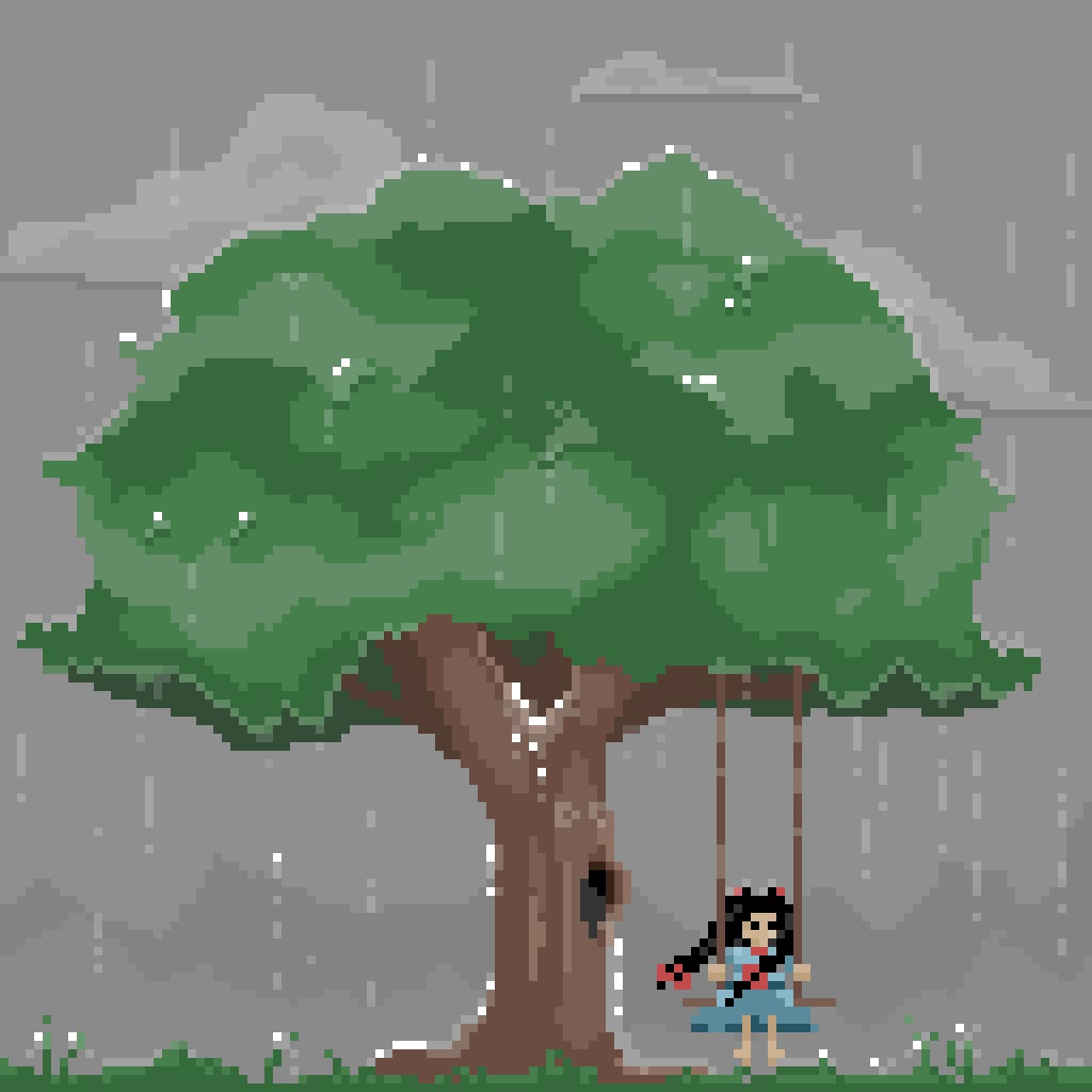 Rainy days. #pixelart #art