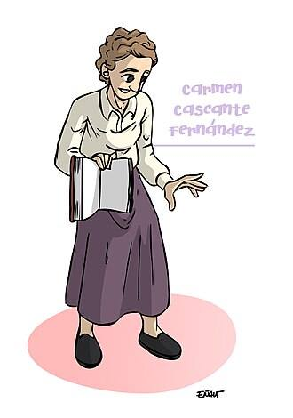 #GaurkoEgunez jaio zen Carmen Cascante Fernández (Abaigar, 1885 – Madril, 1982) maistra.
Irakasle berritzailea. Ikasleen artean literatura eta antzerkia ere sustatzen saiatu zen.
<a href="/irribarrez/">Eñaut</a> Eñaut Aiartzaguena-ren ilustrazioa
eu.wikipedia.org/wiki/Carmen_Ca…