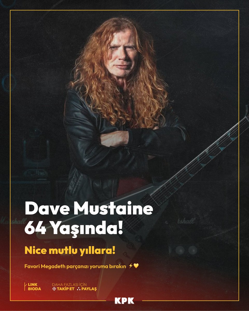Dave Mustaine 64 Yaşında! Nice mutlu yıllara!

Favori Megadeth parçanızı yoruma bırakın  ⚡💛