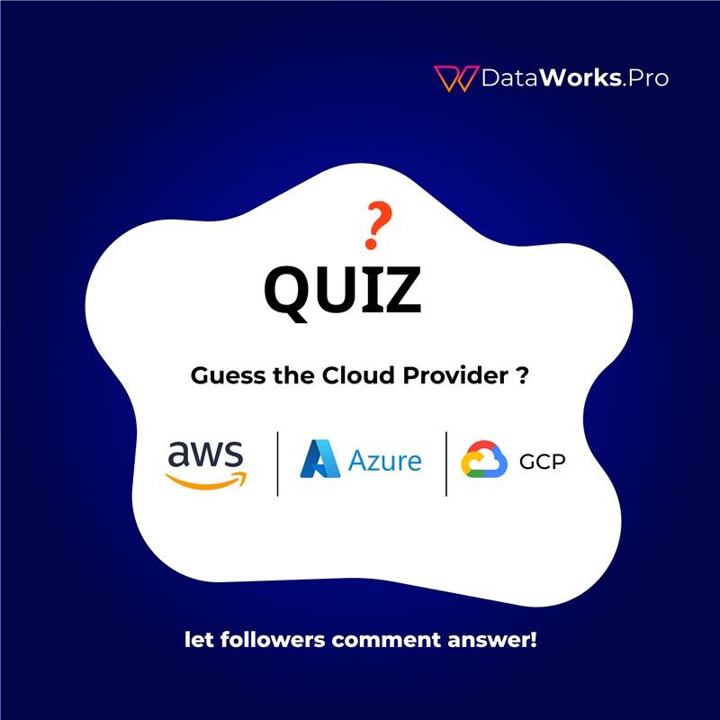 dataworks27's tweet image. ๐ฏ Quiz Alert!
Which is the right Cloud Provider? โ๏ธ
Comment your answer below ๐ and letโs see who gets it right! ๐
#DataWorksPro #CloudComputing #AWS #Azure #GCP #TechQuiz #CloudEngineer #FullStackDevelopment #GenerativeAI #DataEngineering #UpskillWithUs