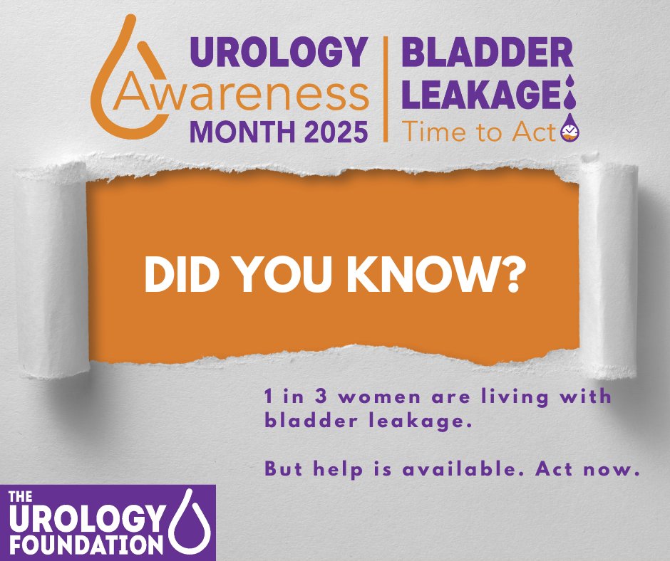 1 in 3 women are living with #BladderLeakage. Many of them may be silently struggling to manage  alone. It's so common, but help is available.

Find out how you can take action this #UrologyAwarenessMonth

📲Visit: ow.ly/Hxct50WVImE

#UAM25 #BladderHealth #Bladder #Urology