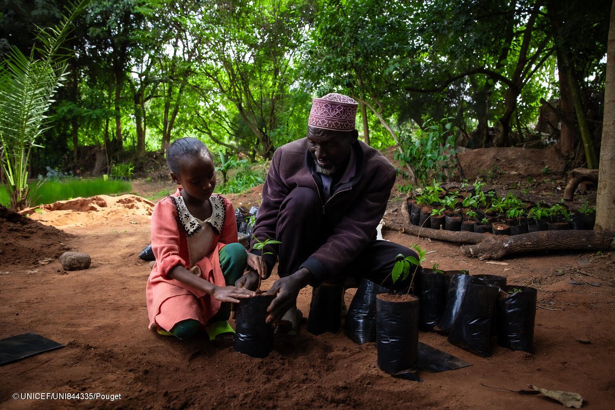 UNICEFAfrica's tweet image. "To our dear youth, protect the nature🌱 as your dedication today may blossom into our collective survival tomorrow," states Kedir Mohammed.

With funding from @BMZ_Bund through @KfW_int, UNICEF and @imagine1day are strengthening communities' resilience to climate shocks.

#ACS2