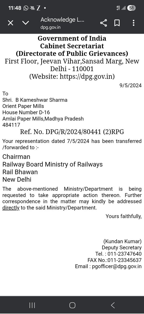 BKameshwarShar1's tweet photo. #AMLAI for new train stoppages from Ministry/SECR Favourably redressing grievance replied in May-24 but still not implemented,it raises questions on Grievance Portal Mechanism as well as SECR?? @secrail @DRMBilaspur @GMSECR @RailMinIndia @DARPG_GOI @cabsect_india @railcomplaint https://t.co/DaPPwu3sDS