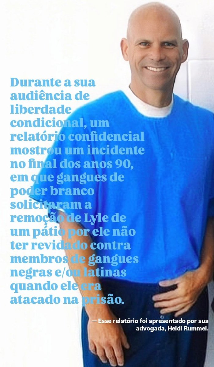 a advogada de pós convicção, heidi rummel mostrou na audiência de liberdade condicional do lyle, documentos que provam que em 35 anos de encarceramento, ele nunca teve nenhuma infração de violência, apesar de ser alvo constante de assédio na prisão.
#JusticeForErikAndLyle 👇🏻