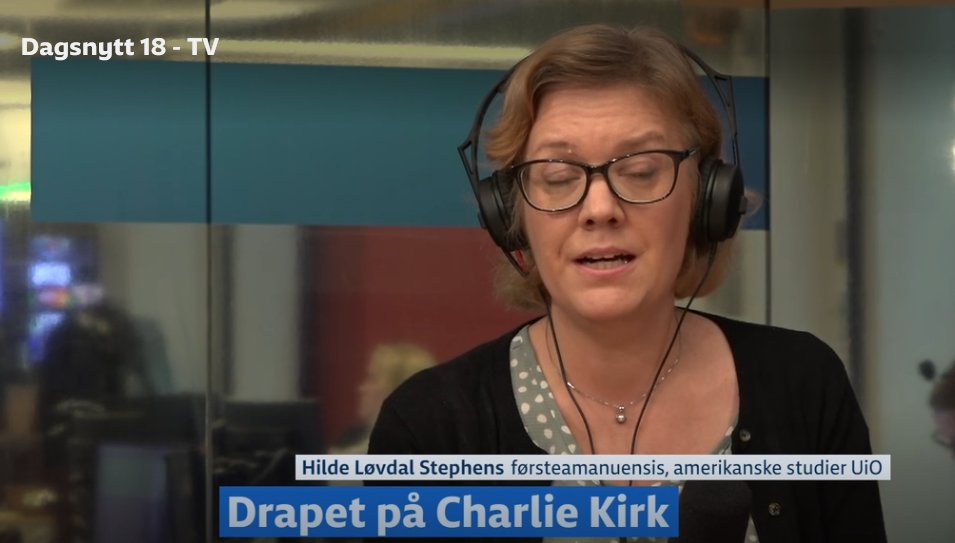 In Norway: this leftist "scholar" compares Charlie Kirk
with
The terrorist Anders B. Breivik who killed 77 people.

Shame on you Hilde!