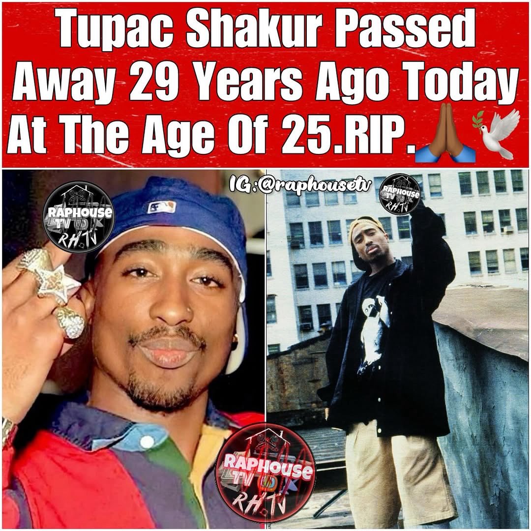 Tupac Shakur Passed Away 29 Years Ago Today At The Age Of 25. RIP 🙏🏾🕊️