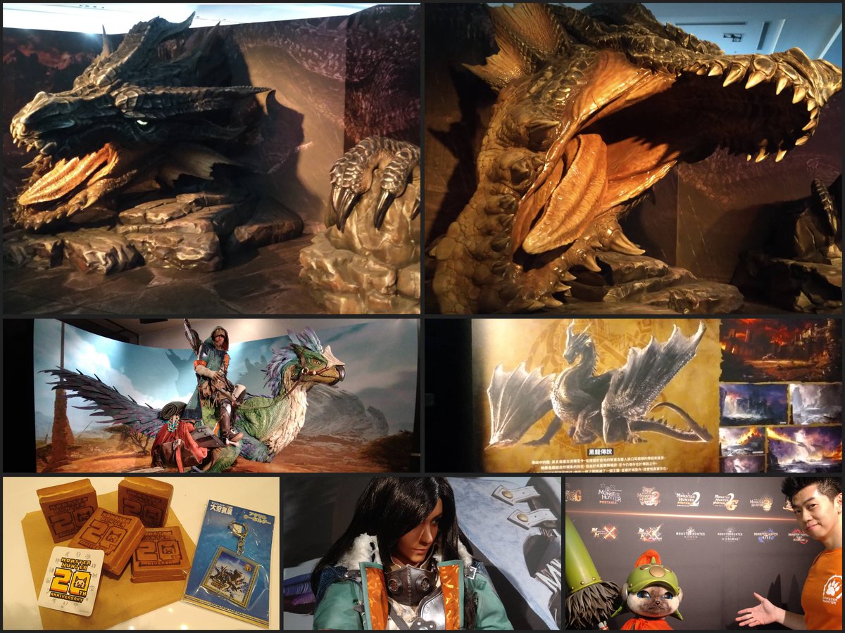yuyut1234's tweet photo. [#MonsterHunter 大狩猟展] 台湾にも出た〜👏🦖
ミラボレアスの頭立像がでっか！迫力だ！
この20周年色���振り返すと毎回はまる時に 本当に楽しかったなぁ🎮
昔PSP時期に一番最高ただ
#MH20th #魔物獵人
#モンハン大狩猟展 台湾 https://t.co/u3IEZ4H9EP