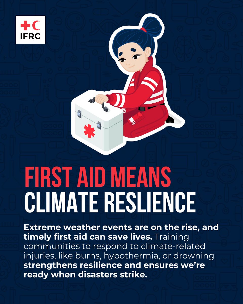 Today we celebrate #WorldFirstAidDay.  This year’s theme emphasizes the crucial role of First Aid in climate-related disasters.

Extreme weather events are on the rise, and timely first aid can save lives. People in disaster situations often sustain injuries and require