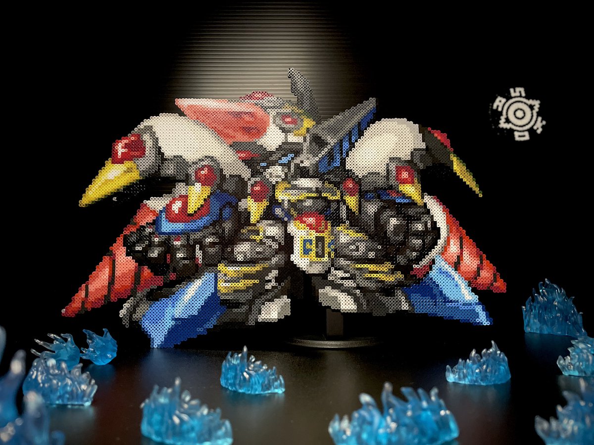 「── 我が名はセンガー・ゾンボルト！ 
悪を断つ剣なり！！」

『スーパーロボット大戦α外伝』より

『スレードゲルミル』

「我に断てぬものなし！！」

#アイロンビーズ
#鋼の救世主
#スーパーロボット大戦α外伝
#スーパーロボット大戦OG
#黒で繋がるみんなの輪