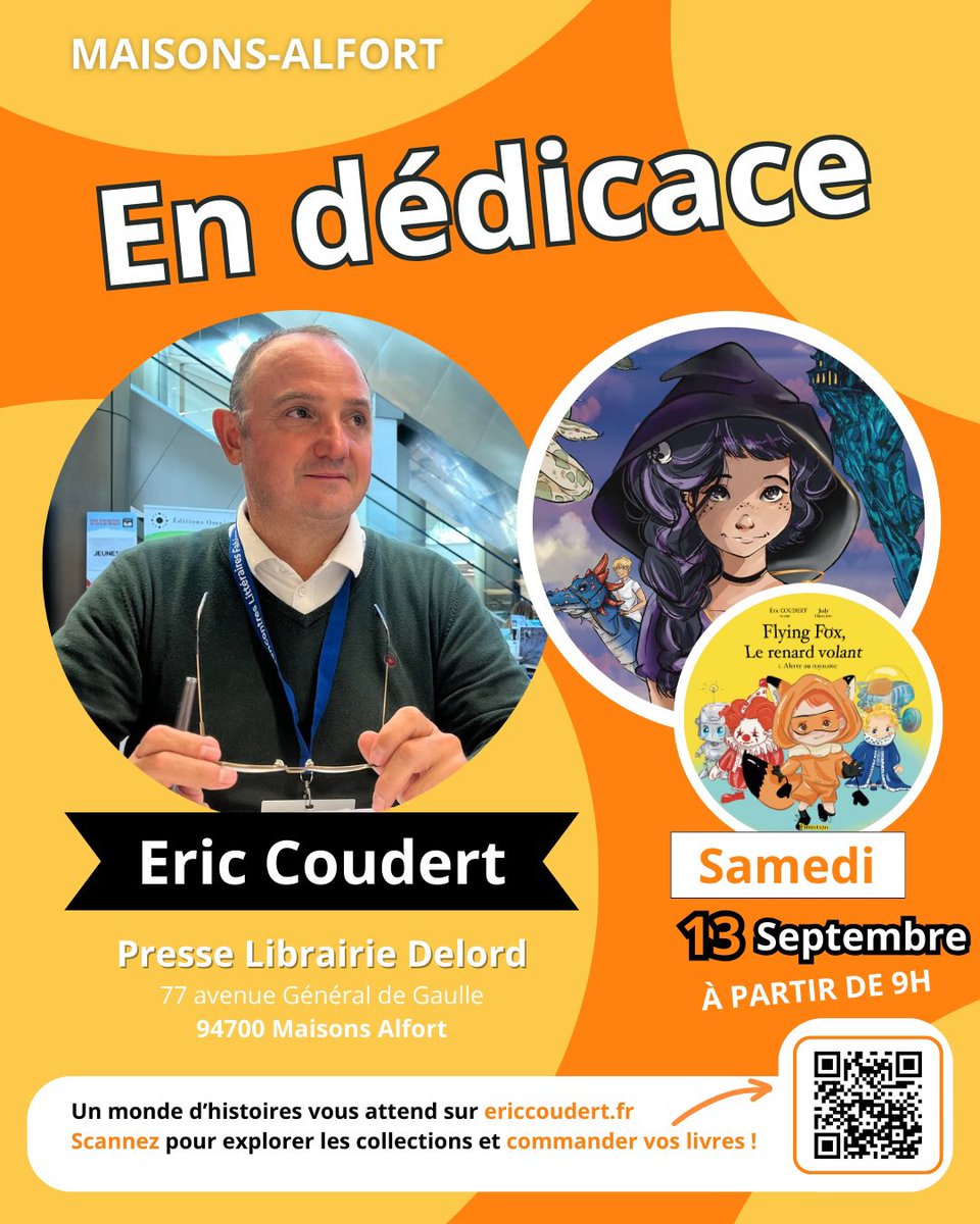 🚨 Aujourd’hui ! 🚨
Retrouvez-moi en dédicace à la Presse Librairie Delord (Maisons-Alfort) 
📅 Samedi 13 septembre – dès 9h
Venez, on parle histoires et vous repartez avec un livre dédicacé ✍️