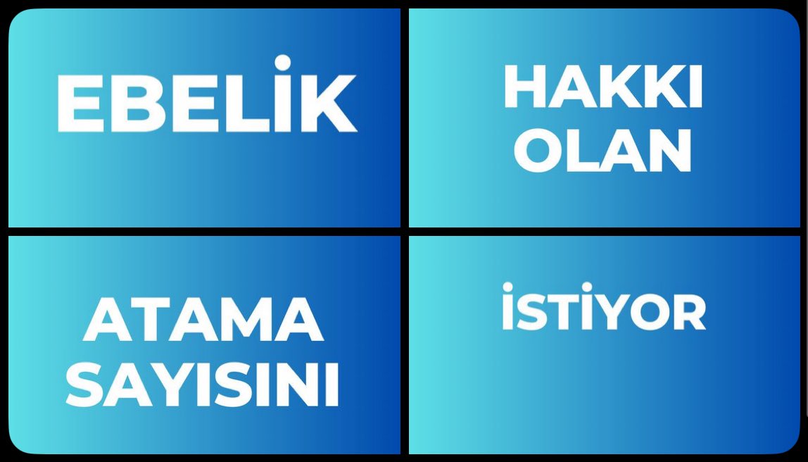 Ebelere verilen değer, sayı bu kadar mı ?
<a href="/ezgigozeger/">Ezgi Gözeger</a>  <a href="/drmemisoglu/">Prof. Dr. Kemal Memişoğlu</a>  
<a href="/saglikbakanligi/">T.C. Sağlık Bakanlığı</a> 
#Soruyorum