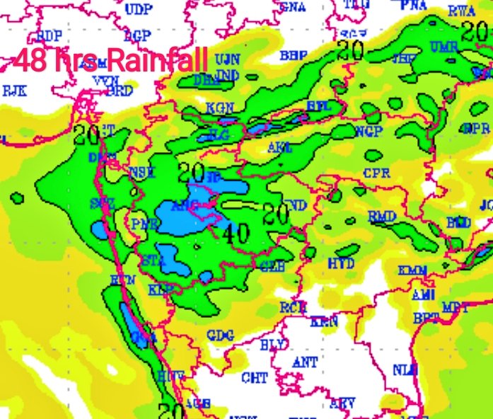 Hosalikar_KS's tweet photo. 13 Sep: IMD model guidance for Day 1 to 3 #Maharashtra rainfall.
All 3 days parts #marathavada &amp; #madhya_Mah,#ghats could get mod to heavy at isol places. 
14 &amp; 15th parts of #Konkan including #Mumbai could get mod-heavy at isol places.#Vidarbha mod with isol hvy
Watch for IMD pl https://t.co/K782dH9NWi