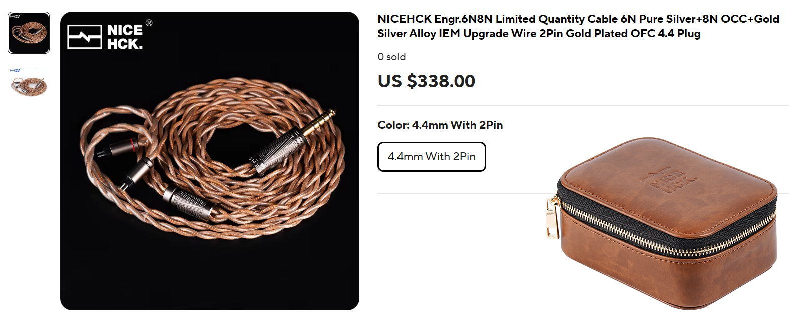 Nicehck engrシリーズ 4点 NICEHCK Engr.CuCeMix 限定数量ケーブル 自社開発銅セリウム合金