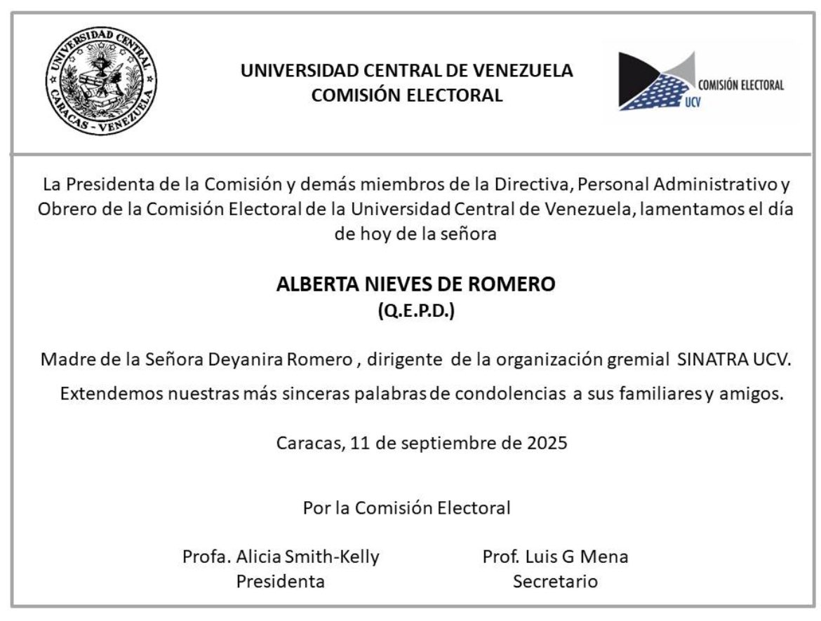 Comisión Electoral UCV tweet media