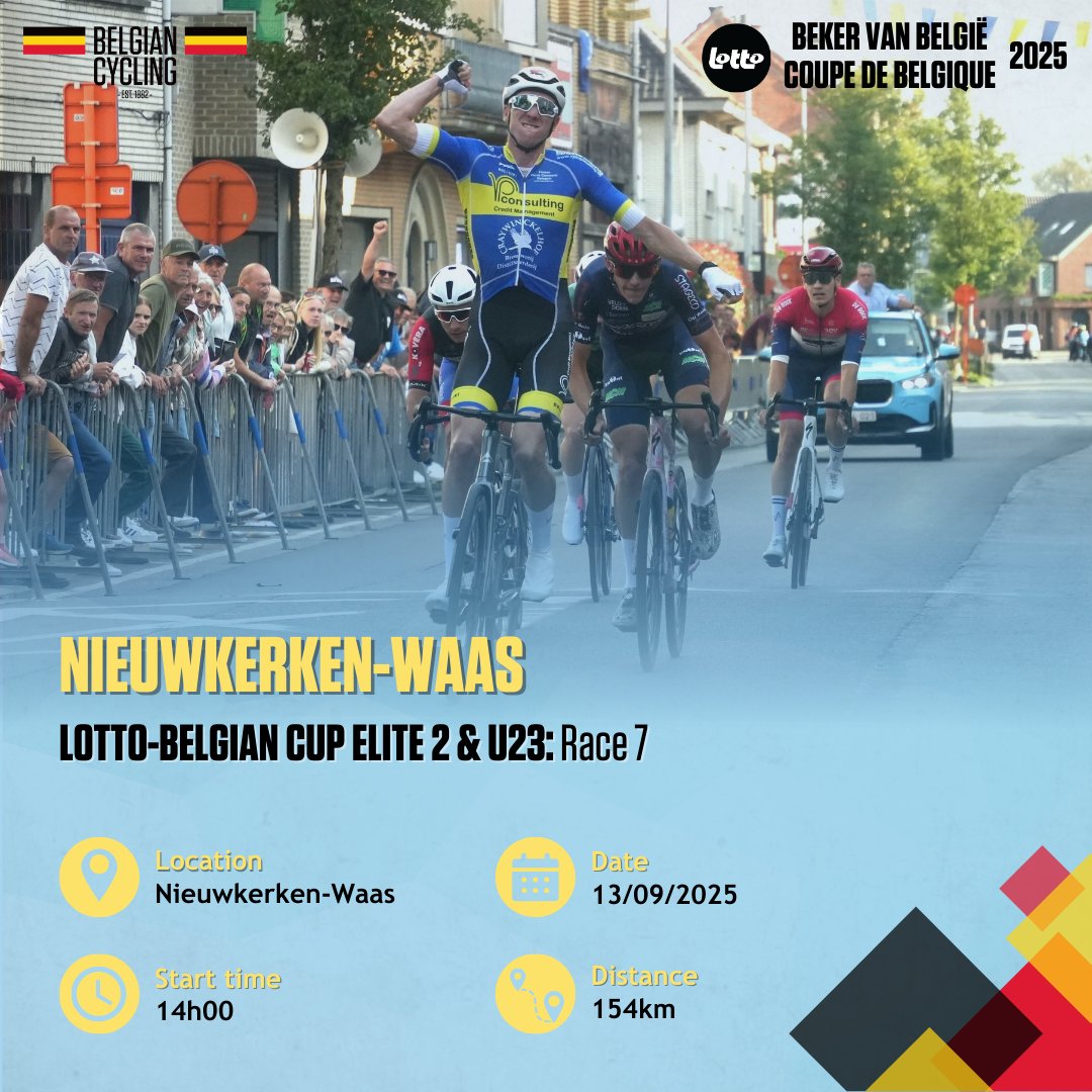 🚴‍♂️Today it's time for the seventh race of this year's 𝗟𝗼𝘁𝘁𝗼-𝗕𝗲𝗹𝗴𝗶𝗮𝗻 𝗖𝘂𝗽 𝗘𝗹𝗶𝘁𝗲 𝟮 &amp; 𝗨𝟮𝟯. Come and watch the race in 𝗡𝗶𝗲𝘂𝘄𝗸𝗲𝗿𝗸𝗲𝗻-𝗪𝗮𝗮𝘀.

👉 More info: bit.ly/45Yjmyk 

#BekervanBelgië #CoupedeBelgique #BelgianCycling