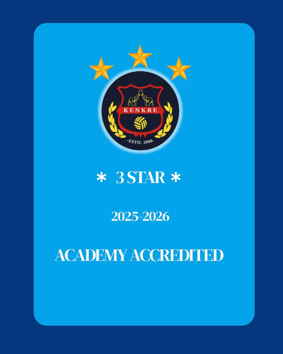 Proud to announce that we’ve been accredited with a 3-Star Rating by the All India Football Federation (AIFF)

This recognition inspires us to continue developing young talent and raising the standards of football in Mumbai and beyond
#KenkreFC #AIFF #AcademyAccreditation #WIFA