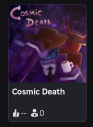 CosmicDeathRBX's tweet photo. Cosmic Death // PART 1

I am proud to announce this new project called “Cosmic Death”! A Roblox roguelike game set in outer space. (IN WORK)

I will be uploading the process in parts. We appreciate any kind of support. (Game by @bauben20)
#roblox #robloxdev #robloxgame #game https://t.co/Q104pqs6mc