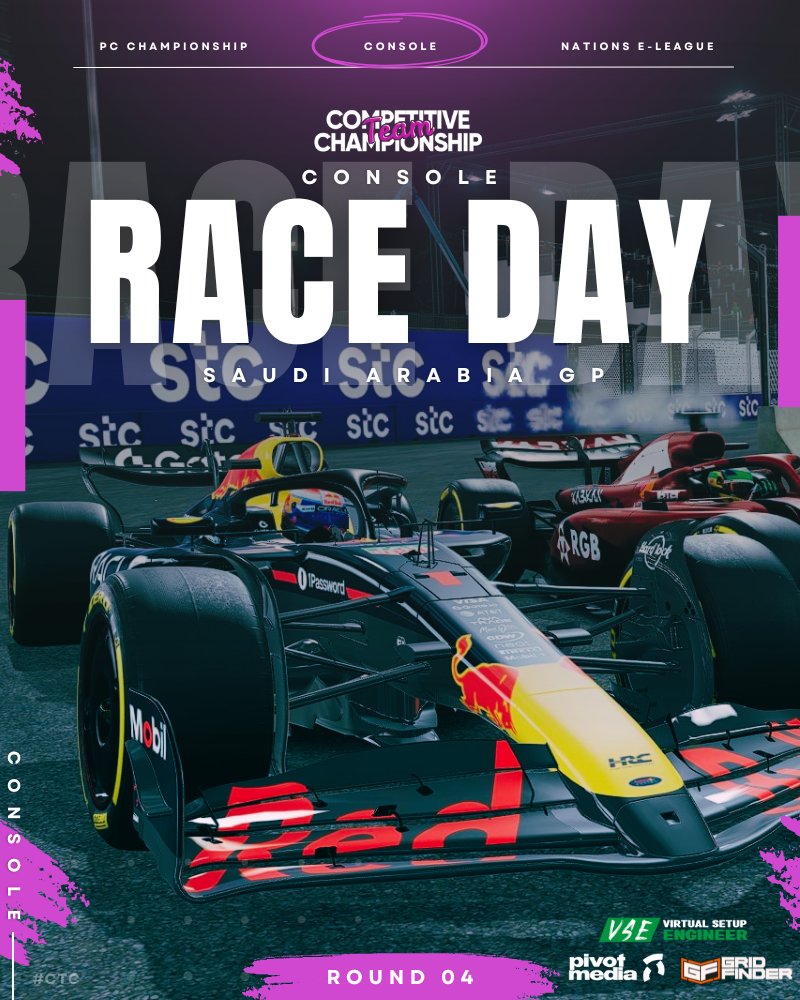 CTChampionship_'s tweet image. It's Race Day 👈

🇸🇦 8pm CET 
🎙 @IvorBrynMike 

Round 4️⃣ Console Championship 

Check it Out ⤵️
youtube.com/live/ygYkmm8xK…

@GridFinder @PivotMediaGG @LeagueRacingTV

#F125 #CTC