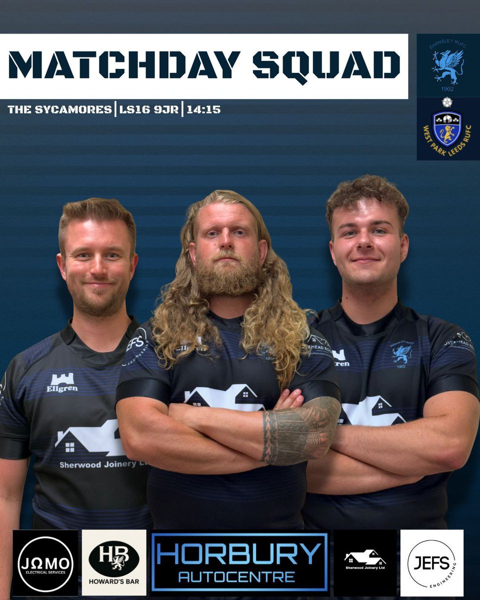 BarnsleyRUFC's tweet image. Here is our Starting XV for todays fixture against @westparkleeds

KO 3PM

The Sycamores
Bramhope
Leeds
LS16 9JR 

#upthegriff
#UReds