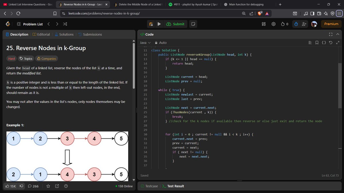 AyushKumar_811's tweet image. Day 2 : Solved a hard and couple medium questions on leetcode (linked list) and learnt about Spring Core #300daysofcode #buildinpublic
will try to stay consistent in posting .....