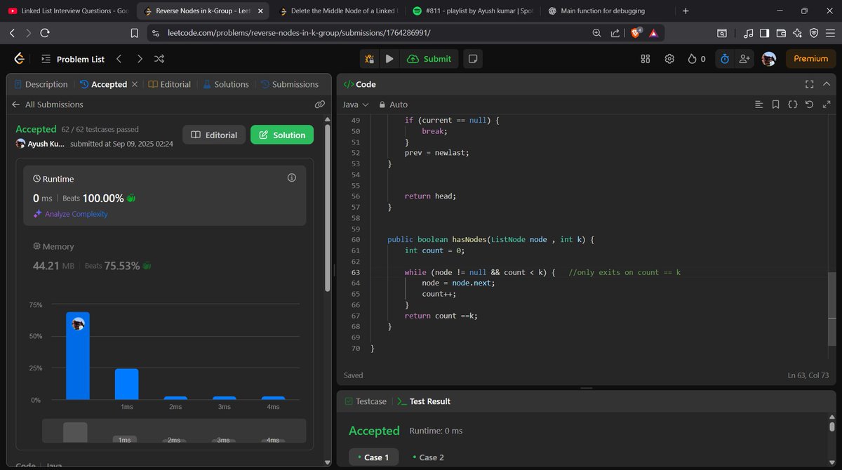 AyushKumar_811's tweet image. Day 2 : Solved a hard and couple medium questions on leetcode (linked list) and learnt about Spring Core #300daysofcode #buildinpublic
will try to stay consistent in posting .....