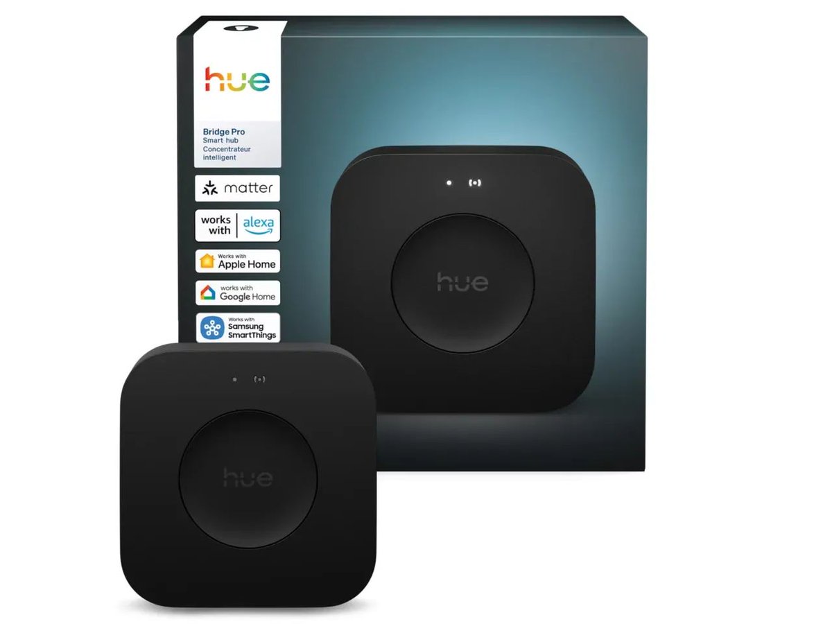 SmartHomeGuideB's tweet image. The Philips Hue Bridge Pro is a robust smart hub that manages over 150 lights and 50 accessories while featuring advanced motion detection for effortless home lighting management. For more details, visit: smarthomeguide.blog/product/philip…