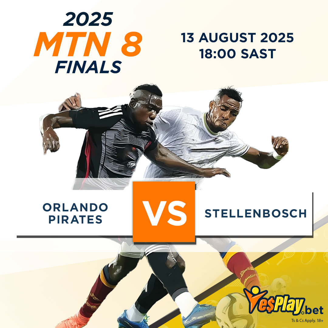 🏆 MTN 8 FINAL

We’re giving away an R200 free bonus to TEN lucky winners who RETWEET &amp; SHARE this post and predict the WINNER!

Orlando Pirates 🆚 Stellenbosch

✅ Make sure you’re following <a href="/YesPlaySA/">YesPlay</a>  
✅ Invite your friends to follow <a href="/YesPlaySA/">YesPlay</a>  

#MTN8Final #MTN8WafaWafa