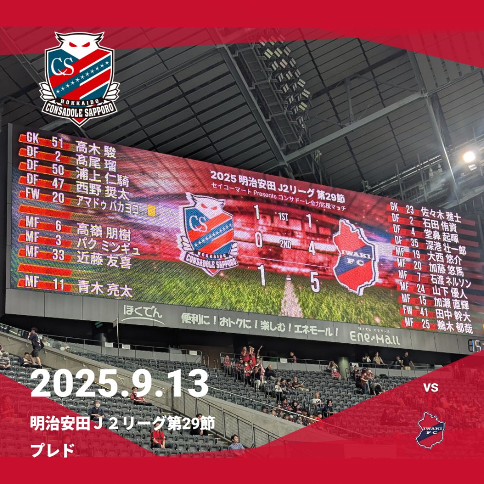 ConsaFootball's tweet photo. SOL丼食べて鮮やかな先制までは幸せ🤗
誤審による退場で試合を壊す😡
そりゃ数的不利で9人になれば勝てないよな😵‍💫
VARも無い素人下手審判団に裁かれるJ2に落ちたチームが悪いと言えばそれまでだが何のペナルティも無くどうせ次戦も無反省で笛を吹く魔境J2恐るべし🙄
#consadole #コンサドーレ https://t.co/uqEELv4aYC