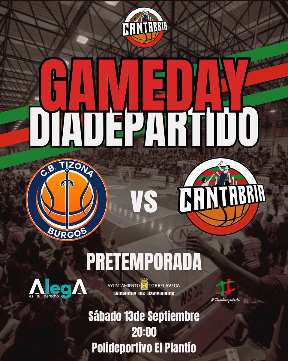 Grupo Alega Cantabria (@grupoalegacant) on Twitter photo ¡Hoy vuelve a jugar “el chino”!
🏀 DiaDeAlega 🏀
🕒 20:00
🏟️ Polideportivo El Plantío
🆚 <a href="/cb_tizona/">Grupo Ureta Tizona Burgos</a>
#TuTambienJuegas ¡Hoy vuelve a jugar “el chino”!
🏀 DiaDeAlega 🏀
🕒 20:00
🏟️ Polideportivo El Plantío
🆚 <a href="/cb_tizona/">Grupo Ureta Tizona Burgos</a>
#TuTambienJuegas