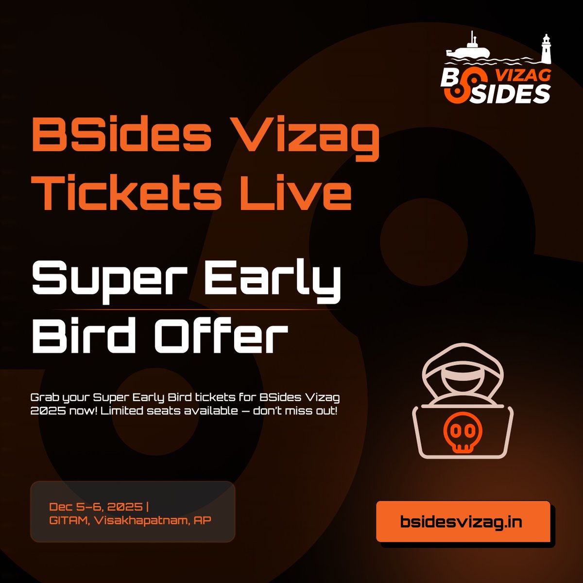 📢 <a href="/BSidesVizag/">Security BSides Vizag</a>  2025 Registration is LIVE! 🎉
 
Super Early Bird tickets are available now!
Use our exclusive discount code: INFOSECWRITEUPS for 10% OFF.

📅 Dec 5–6, 2025
📍 GITAM, Visakhapatnam, AP
🔗 Register here → bsidesvizag.in

Seats are limited, so grab yours