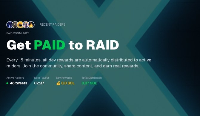 ImKovace's tweet image. Get PAID to $RAID

By connecting your X Account and then trying to Contribute by interacting you will get paid!

theraid.fun