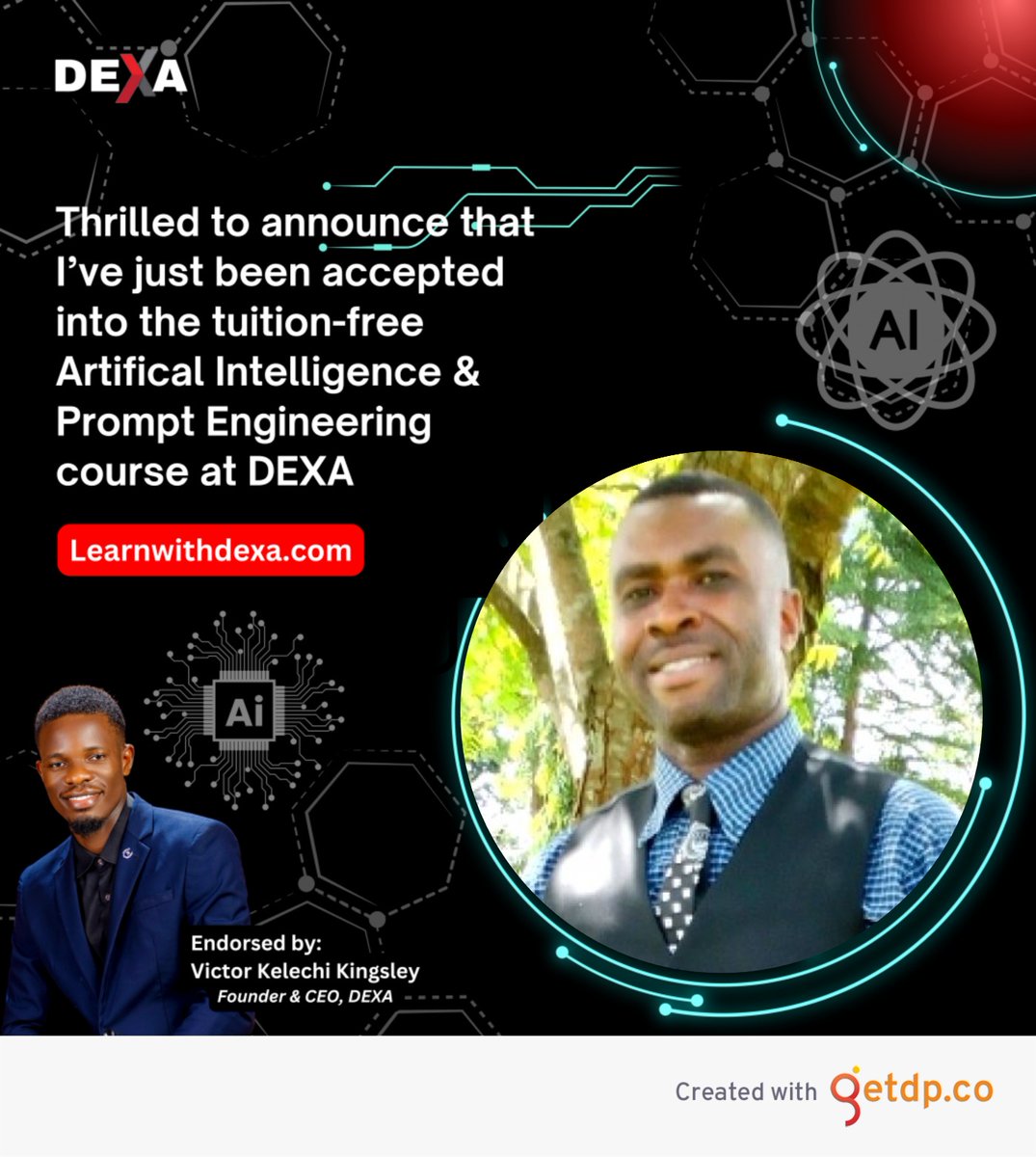 PromiG4's tweet photo. In 3weeks, I’ll be available for Internship &amp; Job Roles as a Certified Generative Artificial Intelligence &amp; Prompt Engineering Expert. Feel free to reach out. 

 If you're interested in joining the next cohort, go to: https://t.co/DpGiIMpag0 @LearnwithDEXA #LearnwithDEXA https://t.co/cwdUHkoOxY