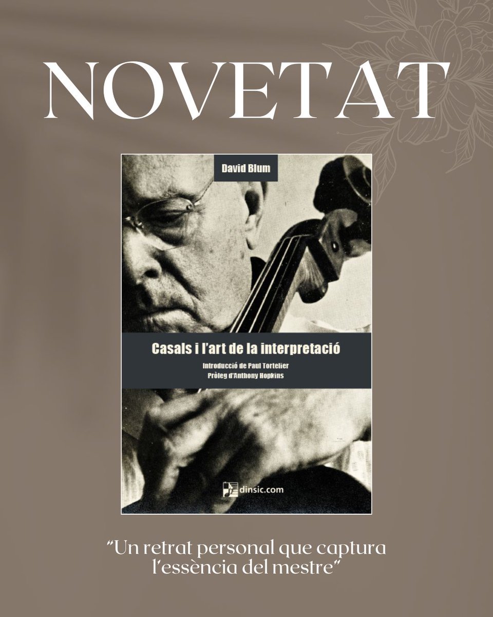 🎶 Novetat editorial: Casals i l'art de la interpretació, de David Blum, traduït per aquesta edició per Ramon Vilalta i amb pròleg de Laia Puig.

dinsic.com/ca/publicacion…