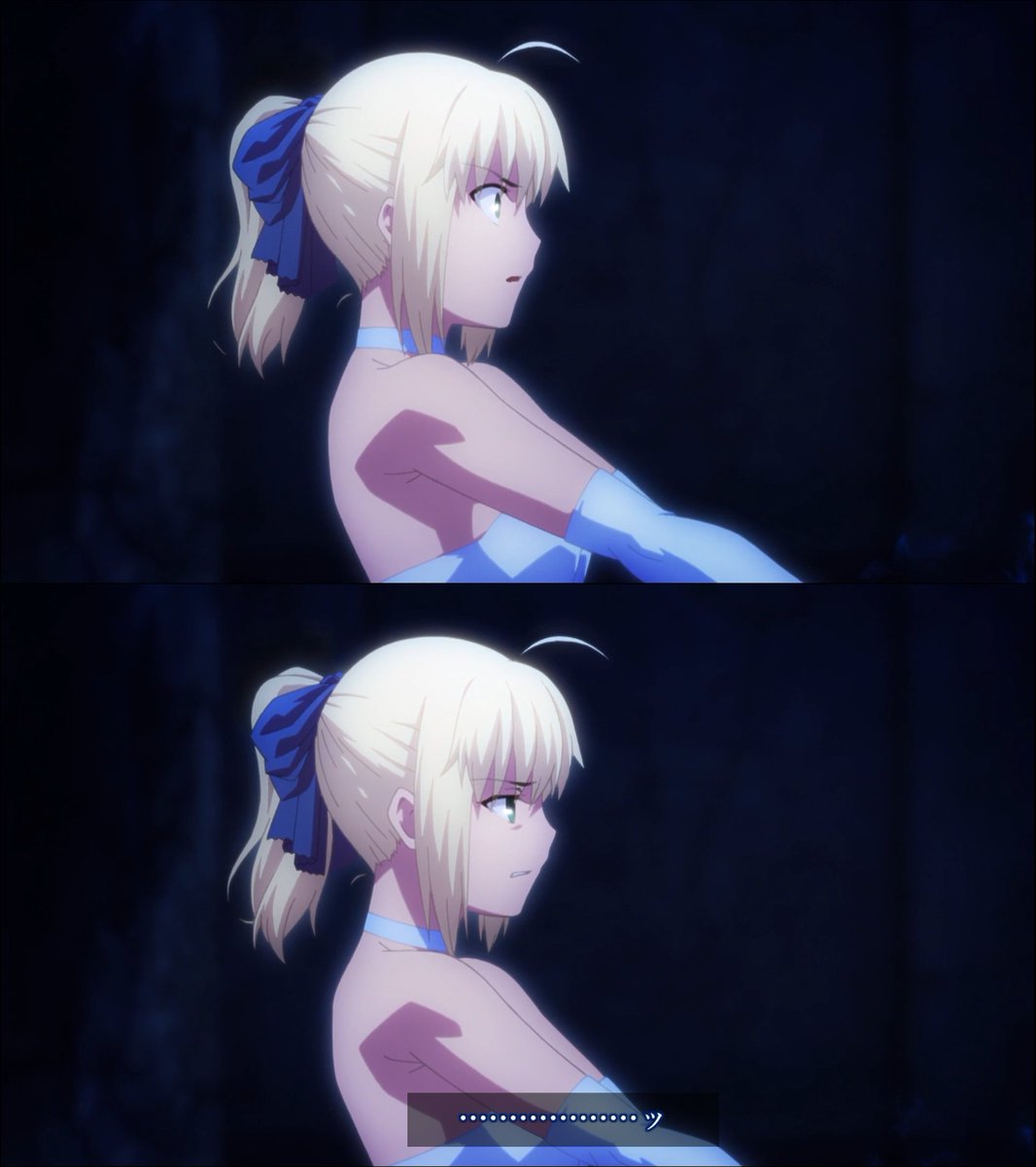 アーチャーが衛宮士郎の声色で語りかけ、苦悶の表情を浮かべるセイバーのシーンは芸術的で好き ＃TYPEMOON