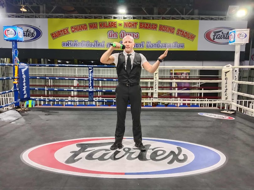 NickyMorePower's tweet photo. 🎤 A defining moment in my Professional Muay Thai journey.
After a live audition at @fairtexofficial Stadium Chiang Mai, the premier name in Muay Thai, I’ve joined the official announcing team.
Back on the mic after 5 years away—just like I never left.
14 fights tonight. Let’s go https://t.co/kFBMatEObe