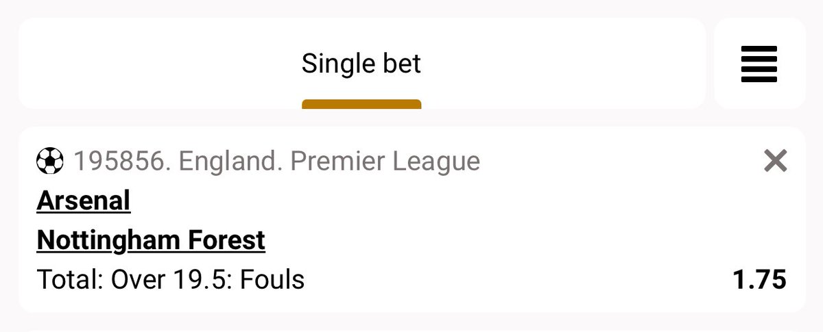 VALUE BET - Over 19.5 Fouls

🏴󠁧󠁢󠁥󠁮󠁧󠁿 Arsenal vs Forest Prediction.