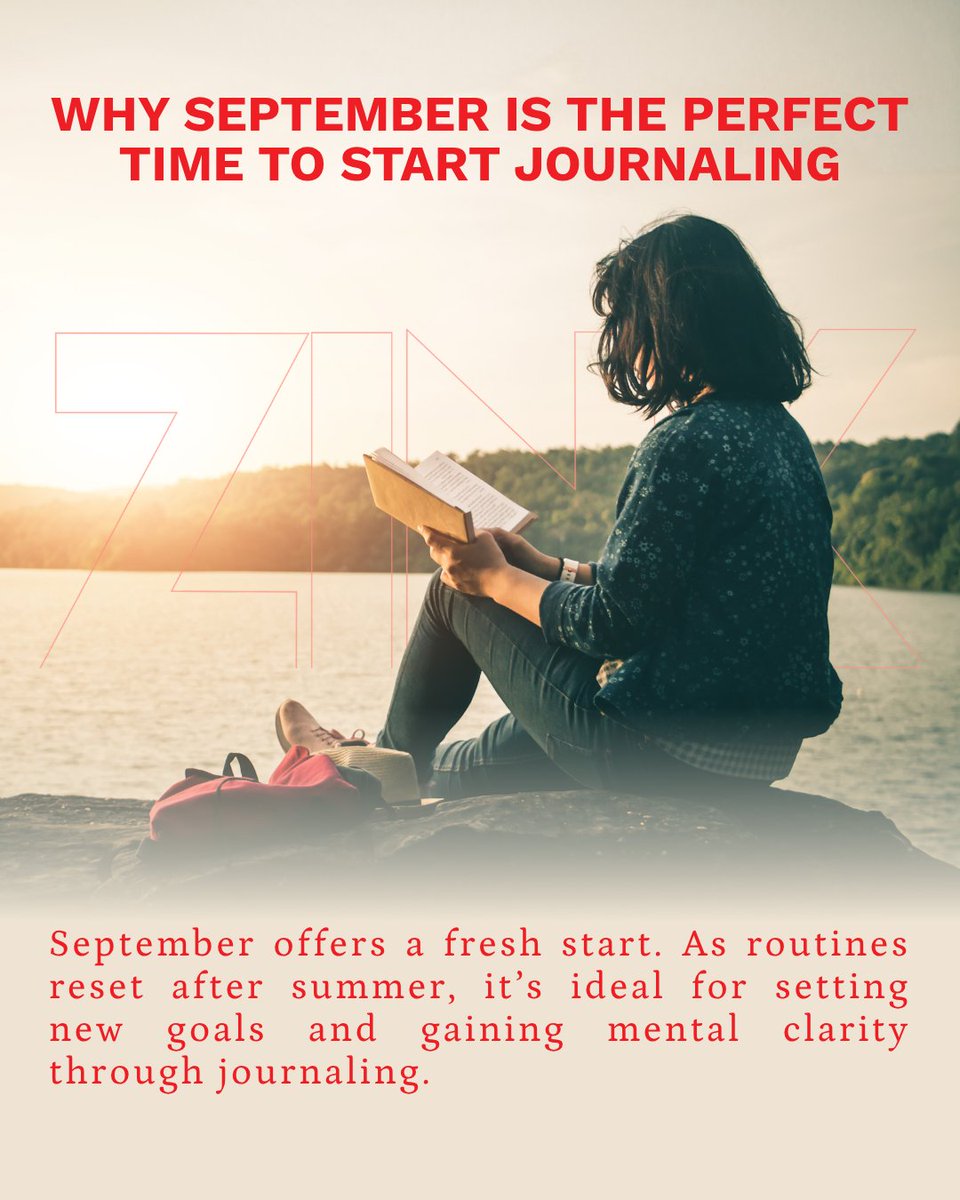 zinkmag's tweet image. September is the perfect month to start journaling—unlock clarity, reflect on growth, and embrace fresh beginnings. Start small, stay consistent, and watch your thoughts transform.

#JournalingHabit #SeptemberStart #MindfulLiving #Reflection #FallWellness #WriteYourStory