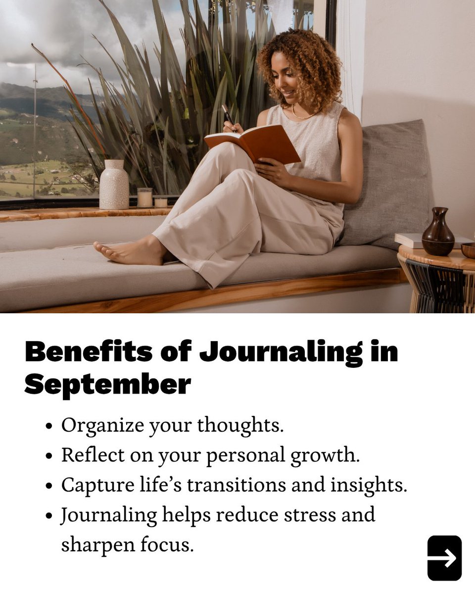 zinkmag's tweet image. September is the perfect month to start journaling—unlock clarity, reflect on growth, and embrace fresh beginnings. Start small, stay consistent, and watch your thoughts transform.

#JournalingHabit #SeptemberStart #MindfulLiving #Reflection #FallWellness #WriteYourStory