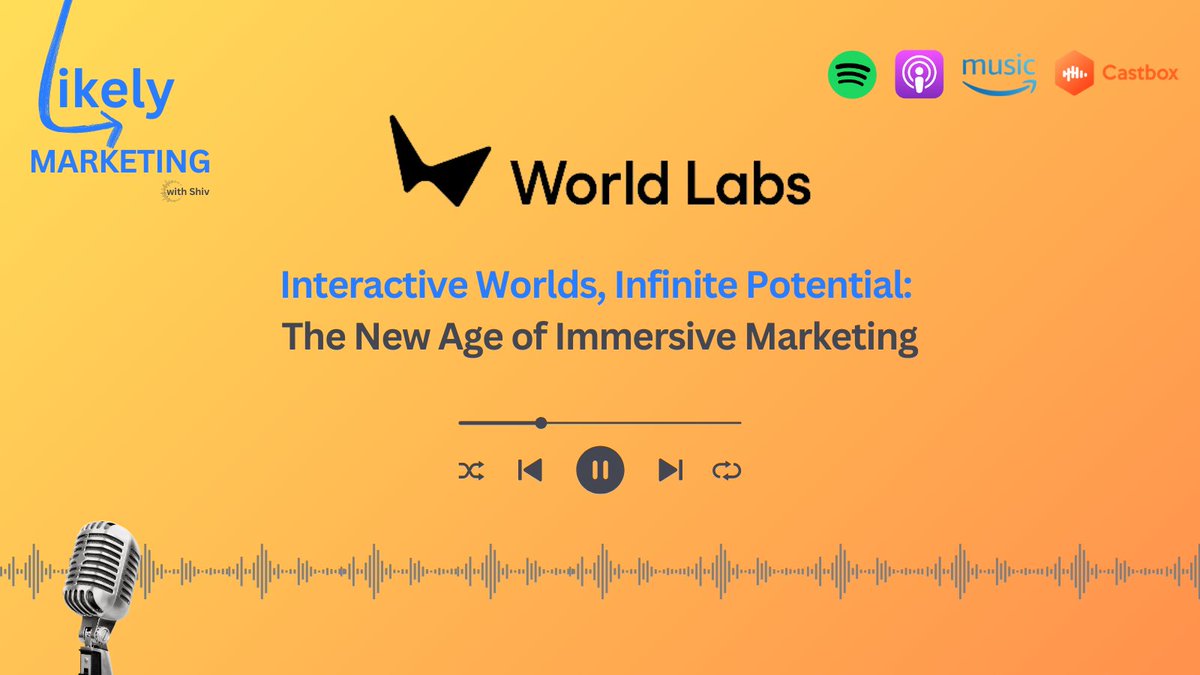 LikelyMktg's tweet image. 🚀 Transform ads with AI! World Labs crafts 3D worlds for unforgettable marketing. 🌍 Tune into the podcast episode. bit.ly/likelymktg_ep62
#spatialai #immersiveexperiences #Simulation #AR #VR #immersive #AI #Metaverse #immersivemarketing #virtualtours #hospitality #automotive