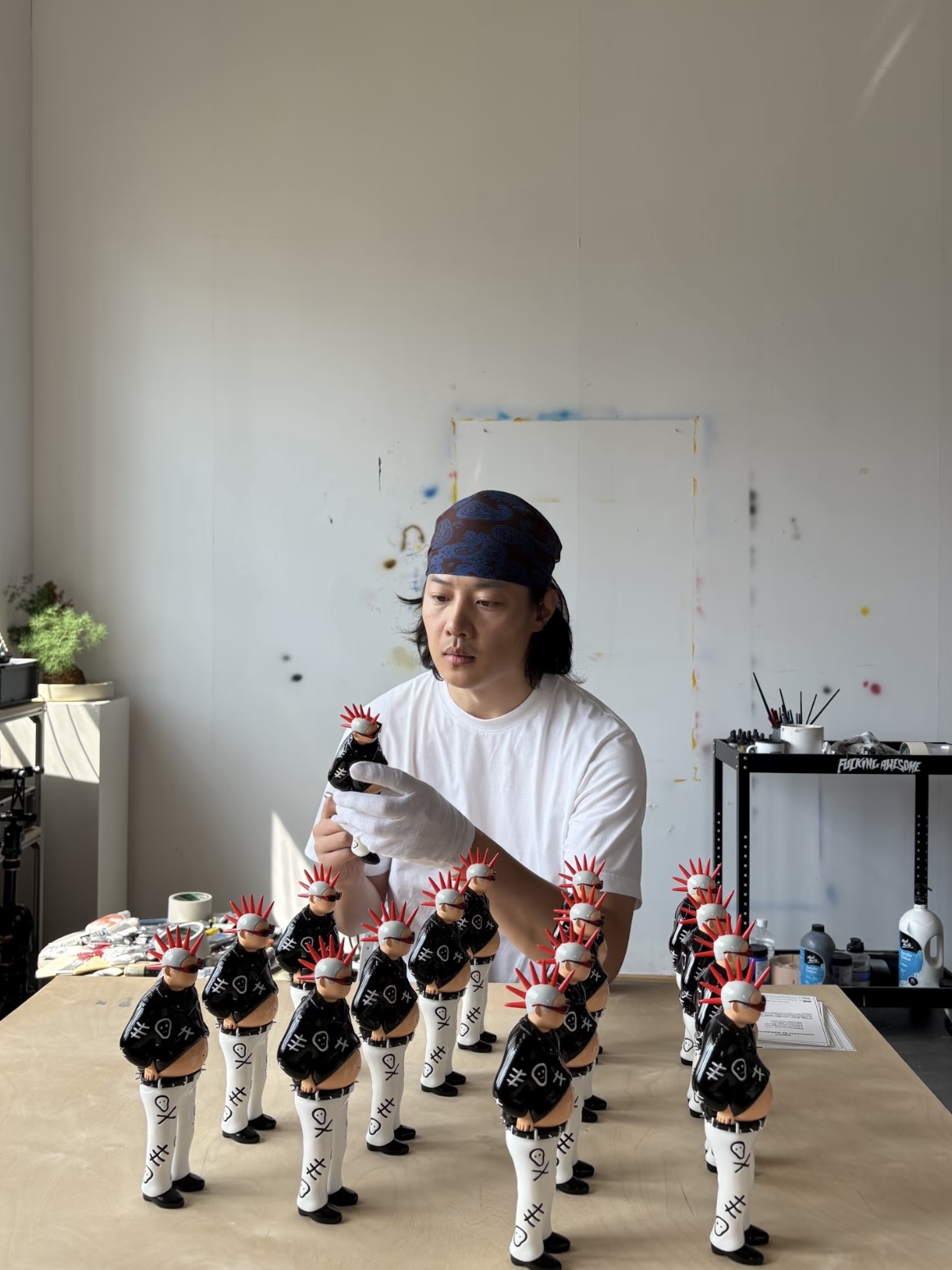 芸術品 アメリカン チョッパーバイク タトゥー ファンキーおやじ