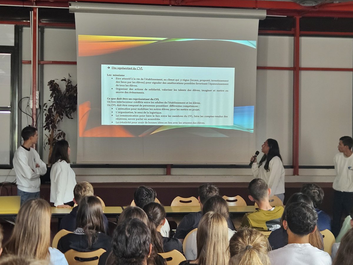 ChristVdbPro's tweet image. C’est parti 🎉 ! Le CVL lance officiellement la Semaine de l’engagement au lycée. @academielyon