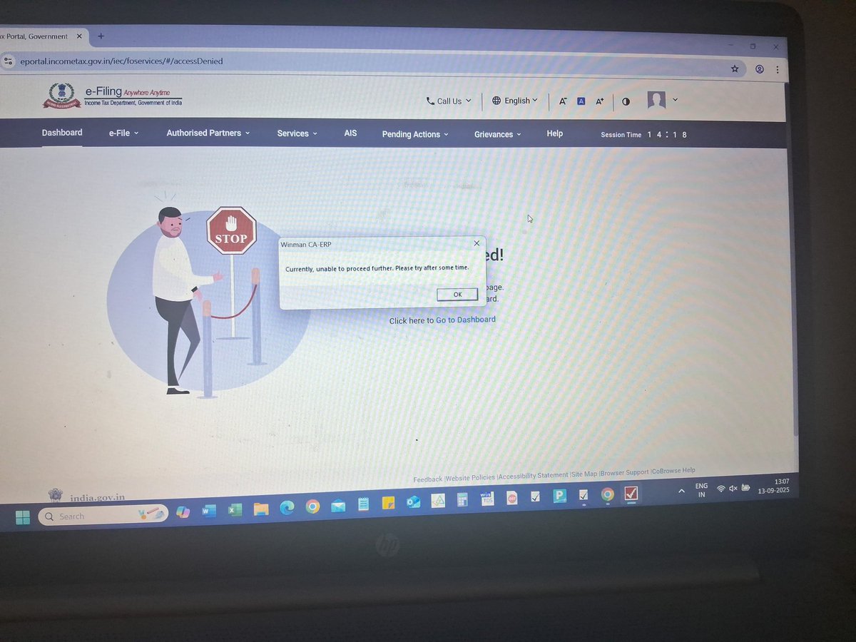 KAPILTERADALE's tweet photo. @IncomeTaxIndia @taxologyin It's not working 
It's not working 
It's not working https://t.co/cGkaAwhflc