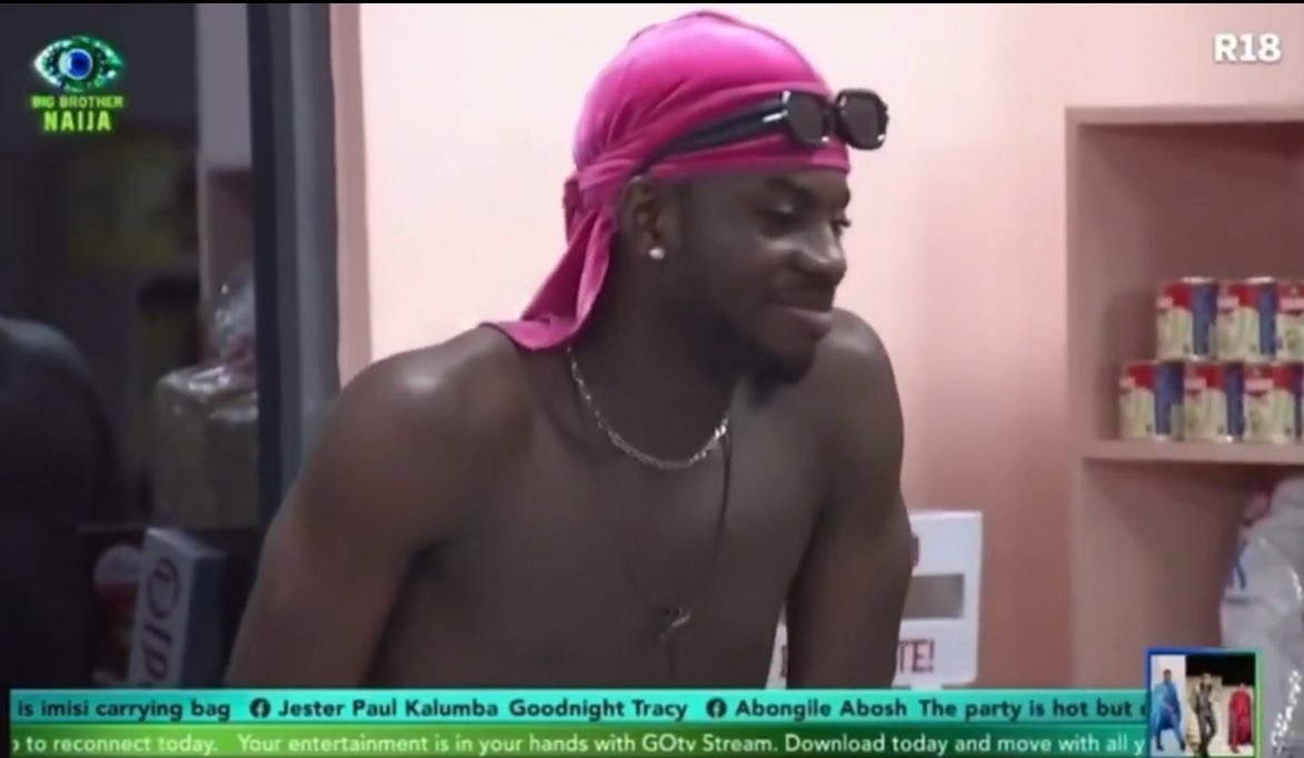 Dennis_Haatso's tweet photo. Na only Koyin get knacking immunity for that house, Joanna make lucky say na faith saw her like dat , elif ebi this boy...chai!! She collect as well #BBNaija https://t.co/vDAhTMO4Ma