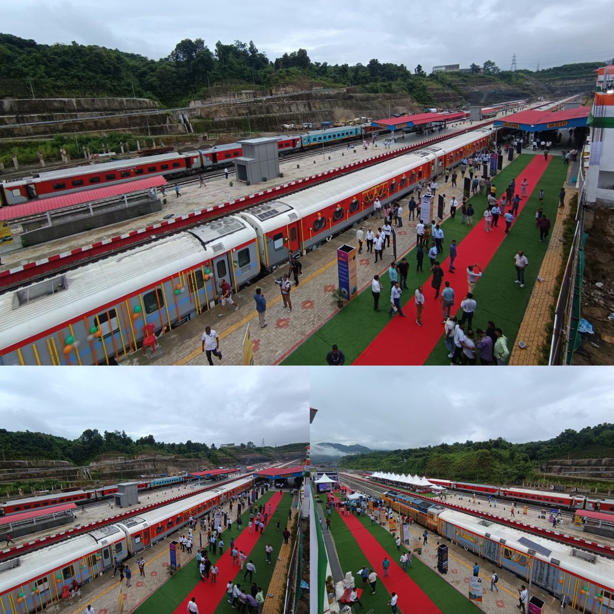 exploreinindia's tweet image. Today PM #narendramodi inaugurates 51 km the #Bairabi-#Sairang New Rail Line and flag off three train services from Sairang.

First train flag off from Sairang to #Delhi(Anand Vihar) Rajdhani Express 
enhancing connectivity &amp;amp; growth in #Mizoram capital #Aizwal
#indianrailway