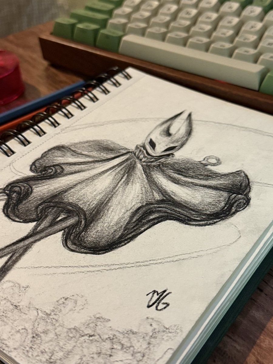 lochnessax's tweet photo. got a drawing itch so here’s a lil sketch ✨#hollowknight https://t.co/P3clePxeAp