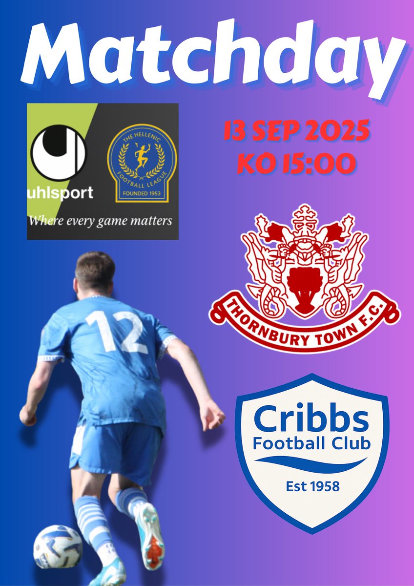 Cribbs Football Club (@cribbsfc) on Twitter photo โฝ๏ธ๐๐๐ญ๐๐ก๐๐๐ฒโฝ๏ธ
Today the 1st XI travel to <a href="/thornburytownfc/">Thornbury Town FC</a> in the <a href="/HellenicLeague/">Hellenic League</a>
The Reserves make a <a href="/GlosCounty/">Glos County League</a> visit to <a href="/QWFC94/">Quedgeley Wanderers FC</a>
Whilst the A team go to <a href="/AFCMango1st/">AFC Mangotsfield District 1st</a> in the <a href="/_BPCL/">uhlsport Bristol Premier Combination</a> for an early start (KO 12:45)
#bristolfootball โฝ๏ธ๐๐๐ญ๐๐ก๐๐๐ฒโฝ๏ธ
Today the 1st XI travel to <a href="/thornburytownfc/">Thornbury Town FC</a> in the <a href="/HellenicLeague/">Hellenic League</a>
The Reserves make a <a href="/GlosCounty/">Glos County League</a> visit to <a href="/QWFC94/">Quedgeley Wanderers FC</a>
Whilst the A team go to <a href="/AFCMango1st/">AFC Mangotsfield District 1st</a> in the <a href="/_BPCL/">uhlsport Bristol Premier Combination</a> for an early start (KO 12:45)
#bristolfootball