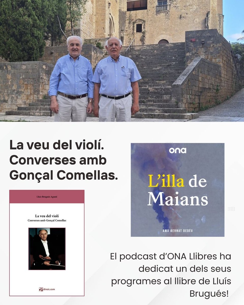 🎙 Podeu escoltar el podcast aquí: open.spotify.com/episode/0CWNlq…

🎻 La veu del violí. Converses amb Gonçal Comellas:
dinsic.com/ca/publicacion…