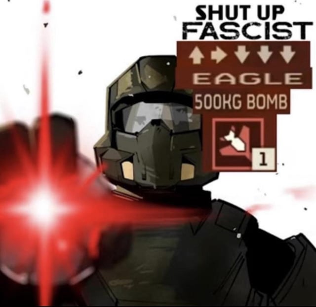 BellgarateDada's tweet photo. @Sugogomasmas @PascalJouary Les ennemis de la démocratie n'ont généralement pas la ref' à Helldivers 2 https://t.co/E6rYih68XW